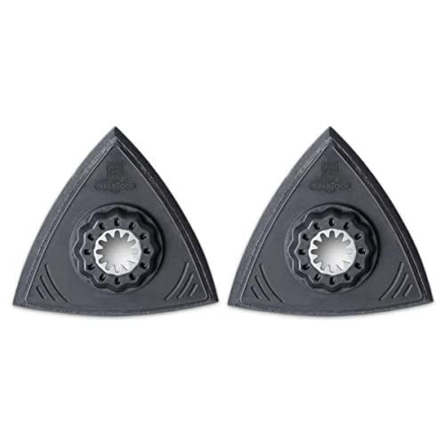 Fein Starlock Triangular Backing Pad Set with Hook & Loop Attachment - Plastic Plate for Scratch-Free Sanding, Super Soft Version, 3-1/8" Edge Length, 2-Pack - 63806141220 - Image 1