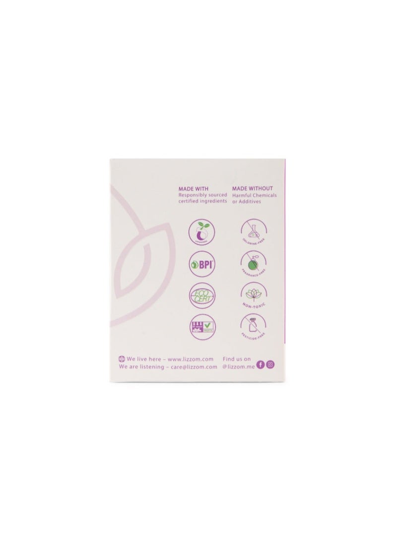 LiZZOM Organic THICK Xtra Large Sanitary Pads with Wings, Pack of 3 (30 Pads), Bamboo Top Sheet, Biodegradable Back Sheet - Image 5