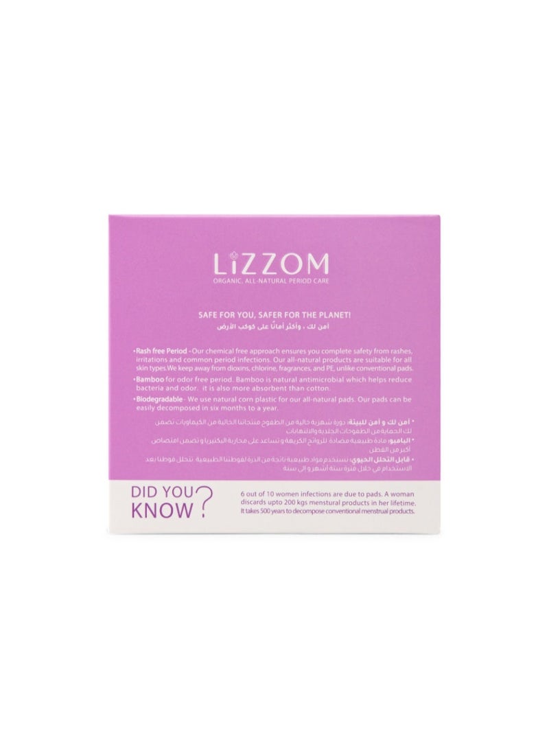 LiZZOM Organic THICK Xtra Large Sanitary Pads with Wings, Pack of 3 (30 Pads), Bamboo Top Sheet, Biodegradable Back Sheet - Image 4