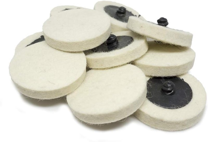 Benchmark Abrasives 2 Inch Sanding Discs Felt Quick Change Wool Buffing Pad for Drill & Die Grinder - Surface Conditioning Tool for Deburring, Polishing, Buffing Polishing Wheel for Drill - 10 Pack - Image 1