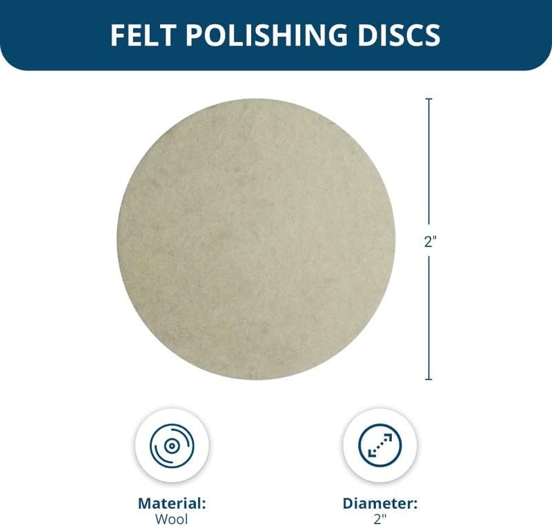 Benchmark Abrasives 2 Inch Sanding Discs Felt Quick Change Wool Buffing Pad for Drill & Die Grinder - Surface Conditioning Tool for Deburring, Polishing, Buffing Polishing Wheel for Drill - 10 Pack - Image 5