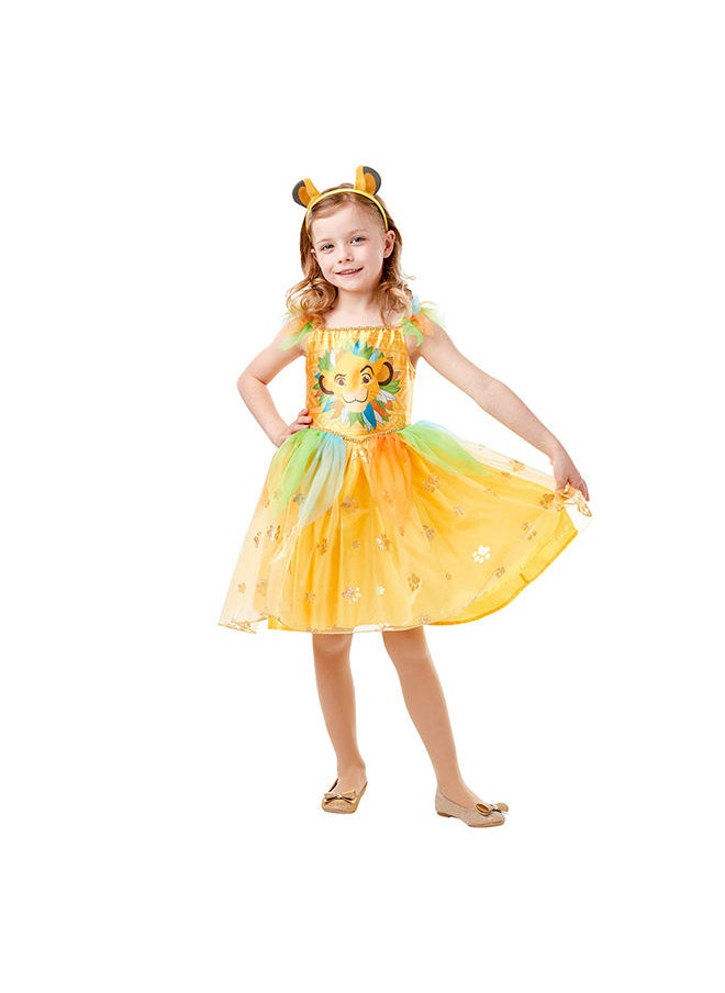 Rubies Costume - Official Disney The Lion King, Simba Lion Tutu Dress, Animal Fancy Dress Childs Size Small Age- 3-4, Multicolour - Image 1