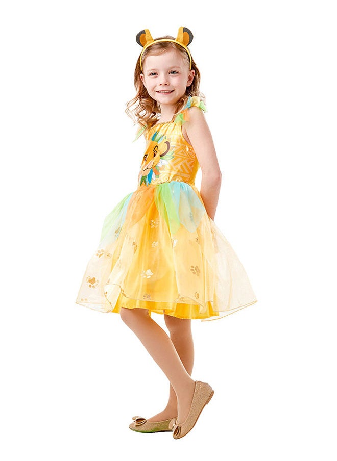 Rubies Costume - Official Disney The Lion King, Simba Lion Tutu Dress, Animal Fancy Dress Childs Size Small Age- 3-4, Multicolour - Image 1
