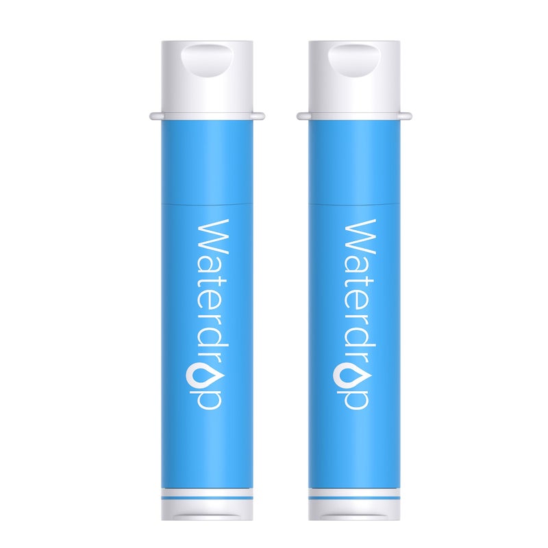 Waterdrop Water Filter Straw, Water Purifier Survival for Camping, Travel, Backpacking and Emergency Preparedness, Water Filtration System Survival, 2 Pack - Image 1