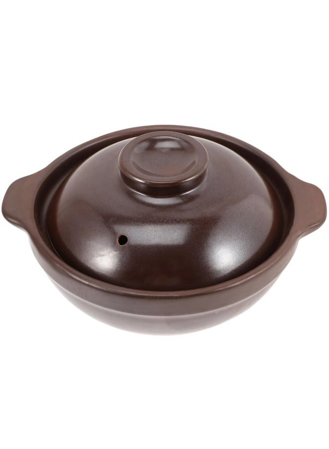 Cabilock Japanese Donabe Clay Pot with Lid, 6.5 Inch Terracotta Ceramic Casserole for Stovetop & Oven, Traditional Earthenware for Cooking Rice, Soup, Stew and Meat - Image 1
