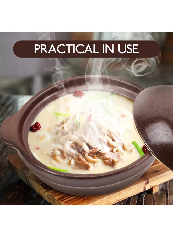 Cabilock Japanese Donabe Clay Pot with Lid, 6.5 Inch Terracotta Ceramic Casserole for Stovetop & Oven, Traditional Earthenware for Cooking Rice, Soup, Stew and Meat - Image 3