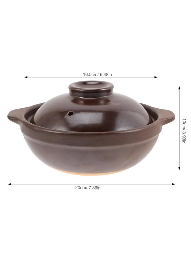 Cabilock Japanese Donabe Clay Pot with Lid, 6.5 Inch Terracotta Ceramic Casserole for Stovetop & Oven, Traditional Earthenware for Cooking Rice, Soup, Stew and Meat - Image 2