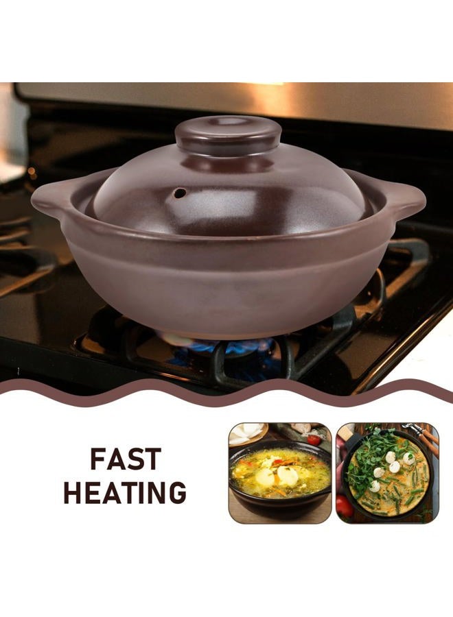 Cabilock Japanese Donabe Clay Pot with Lid, 6.5 Inch Terracotta Ceramic Casserole for Stovetop & Oven, Traditional Earthenware for Cooking Rice, Soup, Stew and Meat - Image 5