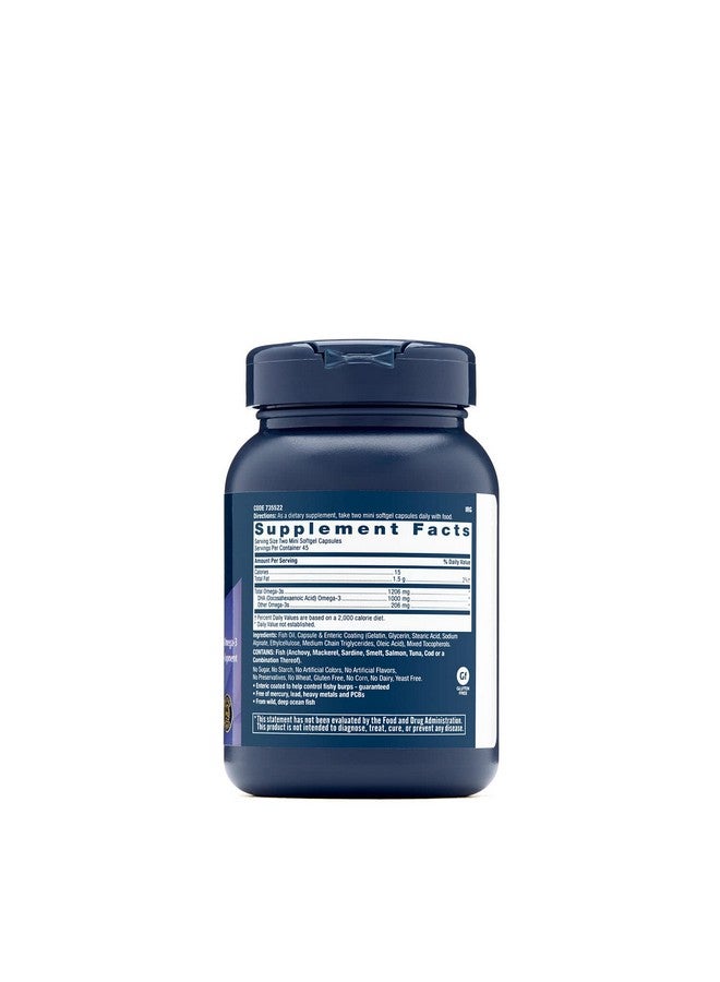 GNC Triple Strength Dha 1000 Mini 90 Mini Softgels For Join Skin Eye And Heart Health - Image 3