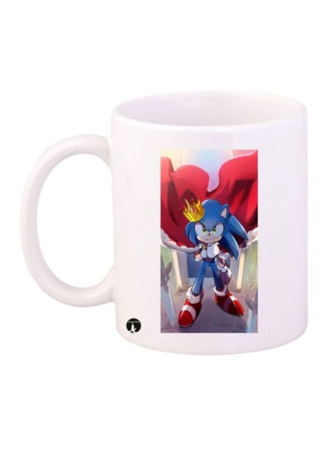 RYN Sonic Character Printed Mug White/Red/Blue