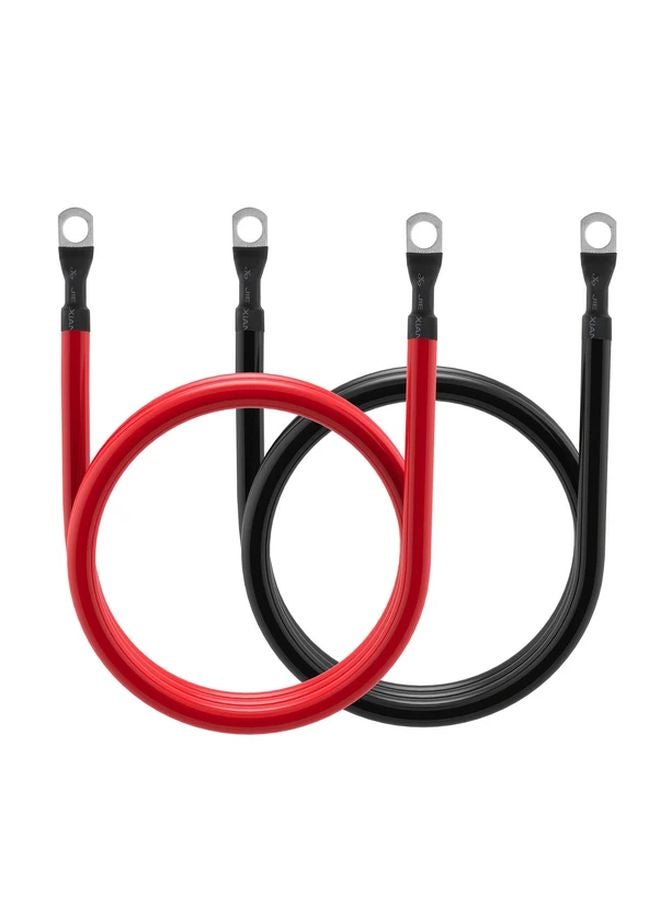 4 AWG Red Black Battery Cable Pure Copper Power Inverter Wire Set - Image 1