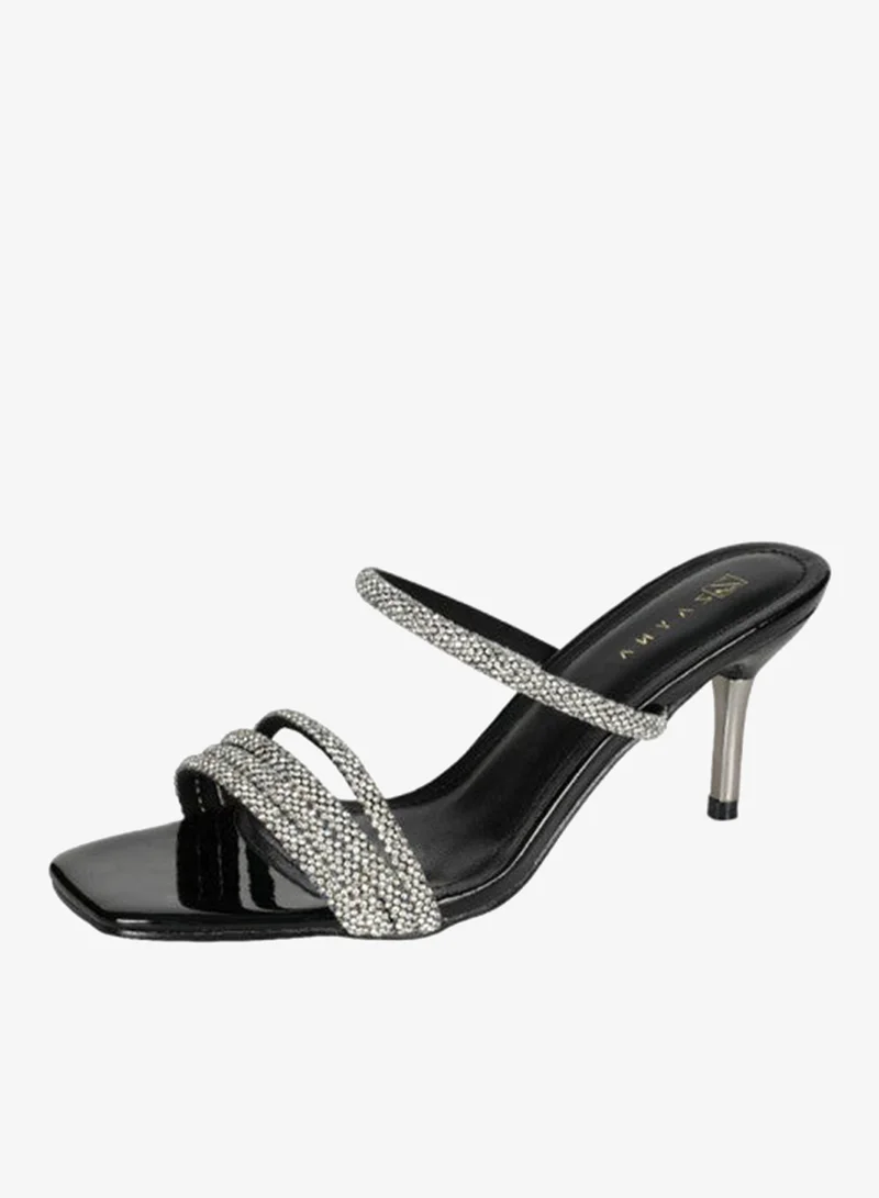 Zayna Black 221-67 Zayna Ladies  Fashion Mid Heel Slip on 10G681-9 Black for Women | Best Price UAE