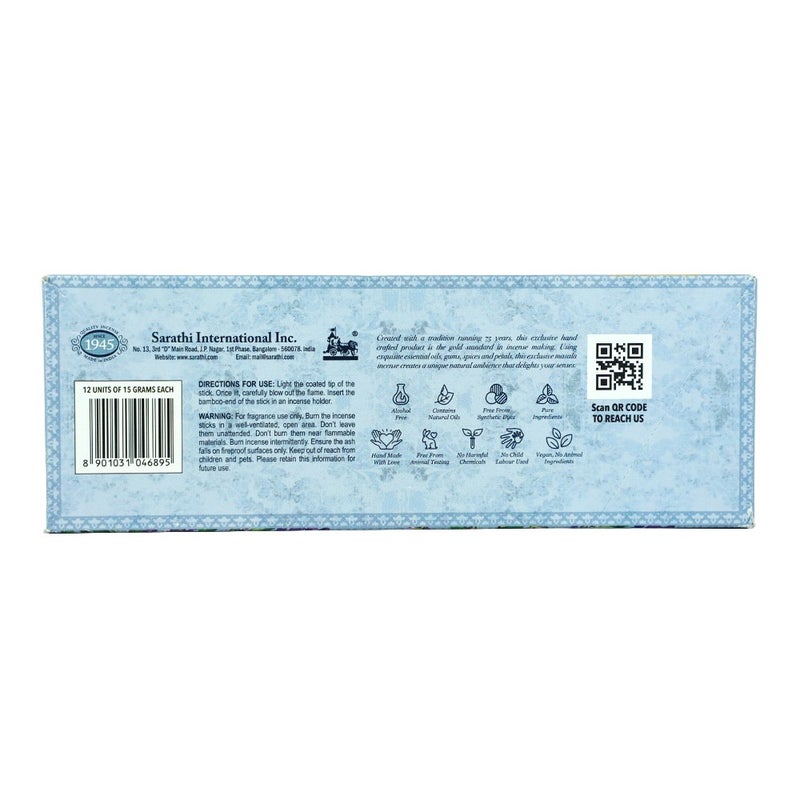 Tulasi Exclusive Masala Lavender & White Sage Incense Sticks (Agarbatti) for Pooja, Prayer, Meditation & Home Fragrance, 15g, Pack of 12 (1 outer) - Image 4