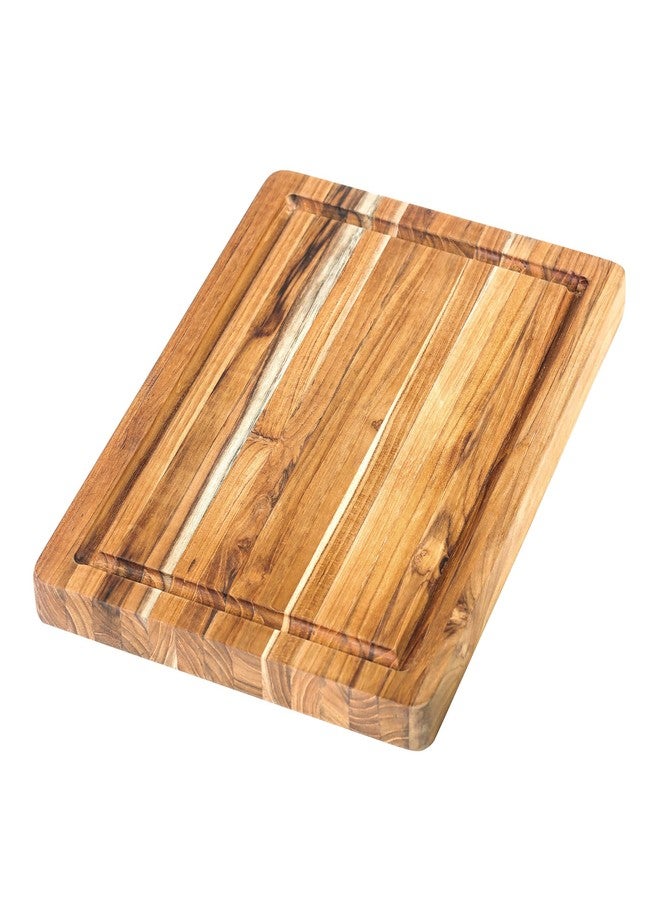 TeakHaus Scandi 14 x 10 Inch Rectangular Edge Grain Reversible Board - Image 1