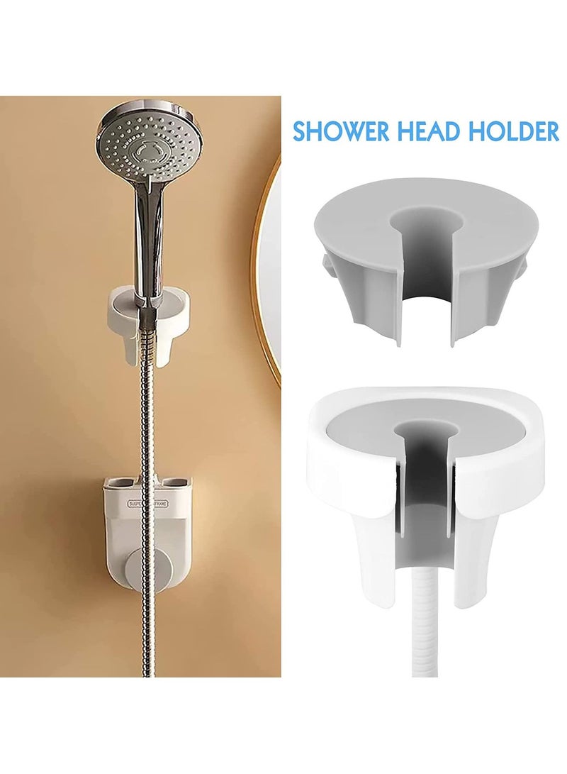 SYOSI حامل مجفف الشعر بدون استخدام اليدين قابل للتعديل دوران 360 درجة حامل تجفيف الشعر الكسول مع تخزين ذراع قابل للتعديل حمام مرحاض غرفة نوم مثبت على الحائط للمرايا وبلاط السيراميك - Image 2