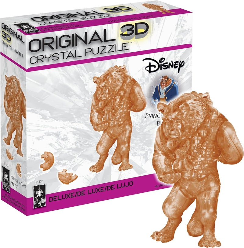 Bepuzzled Disney Beast Licensed Deluxe Original 3D Crystal Puzzle from BePuzzled 3D Puzzles and Brainteasers for Puzzlers and Collectors Ages 12 and Up and Display Item - Image 1