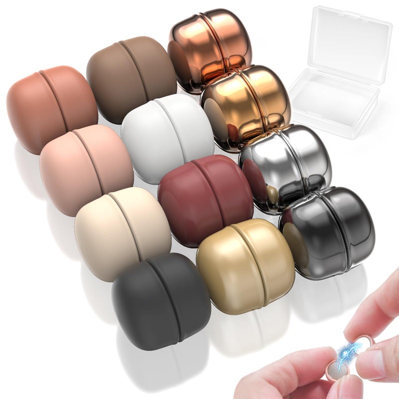 DJKYT 12 Pcs Hijab Magnets Strong Hijab Pins for Women, Multi-Use Pinless Magnetic Pins Headscarf Clips for Scarves Dress - Image 1