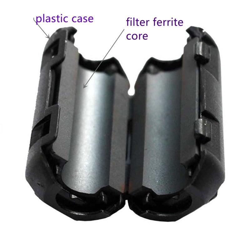 Hondark 12pcs Inner Diameter 9mm 0.35 inch Noise Filter Ferrite Core Ferrite Clamps Ferrite Clip Ferrite Chokes Ferrite Snap Ferrite Bead 2035-0930 Black - Image 4