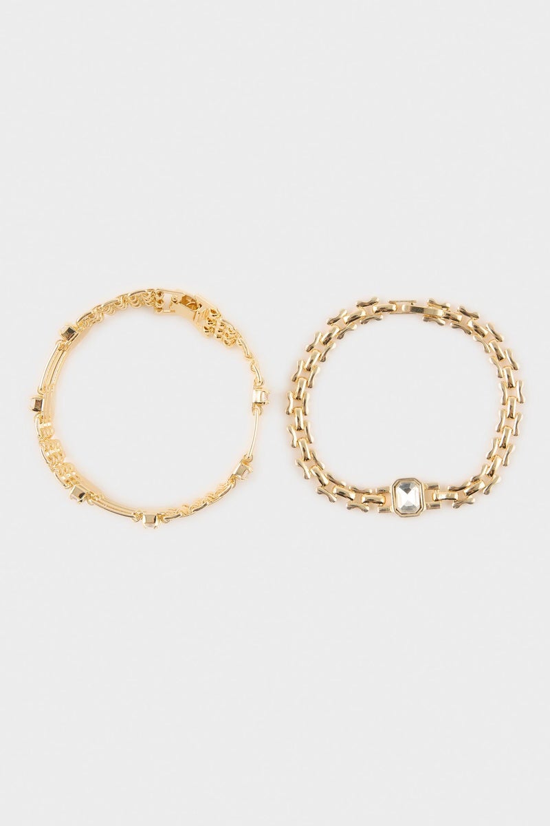DeFacto Gold Woman Woman 2 Piece Bracelet Set Casual - Image 3