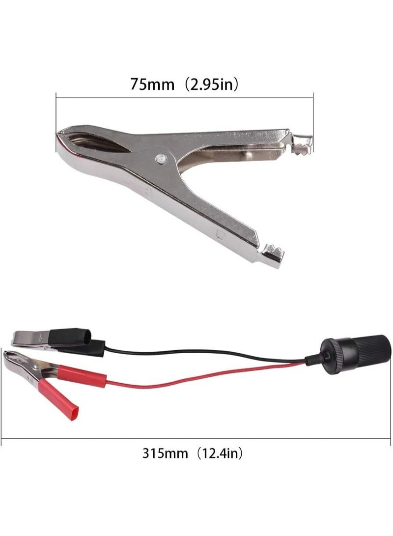 محول مشابك بطارية السيارة 12 فولت إلى منفذ ولاعة - وصلة أقطاب البطارية للمهام الشاقة - موصل طاقة محمول لإكسسوارات ومستلزمات السيارات - Image 2