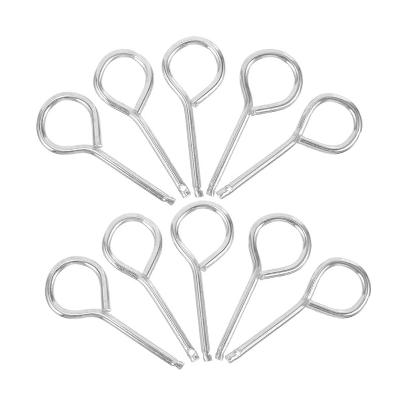 Stainless Steel Fire Extinguisher Pull Pins Silver 2pcs Emergency Lock Pins Accessories - Image 3