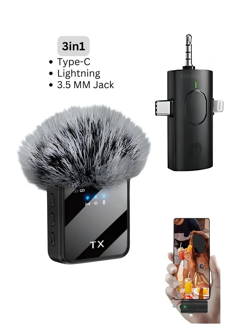 JAJEEK Portable Dual Mini F11-2 Wireless Lavalier Mic 3 in 1 USB C MIC Noise Canceling Tiny Lavalier Microphone for Video Recording YOUTUBE - Image 5