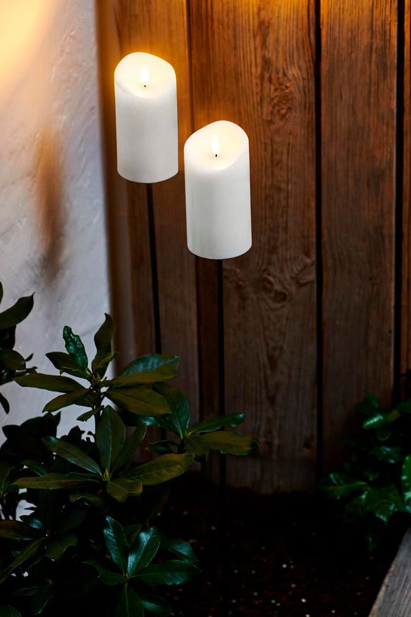 Tchibo 2 LED Real Wax Flames 90 cm, Beige  - Image 1