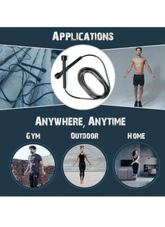 SportQ SportQ Lightweight Jump Rope for Fitness and Exercise - Adjustable Jump Ropes with Plastic Handles - Tangle Free for CrossFit, Gym, Cardio and Endurance Workout  - Image 2