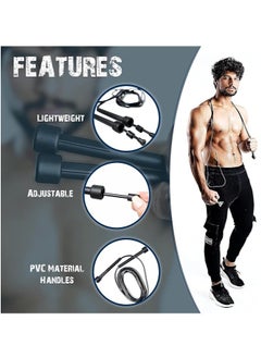 SportQ SportQ Lightweight Jump Rope for Fitness and Exercise - Adjustable Jump Ropes with Plastic Handles - Tangle Free for CrossFit, Gym, Cardio and Endurance Workout  - Image 4