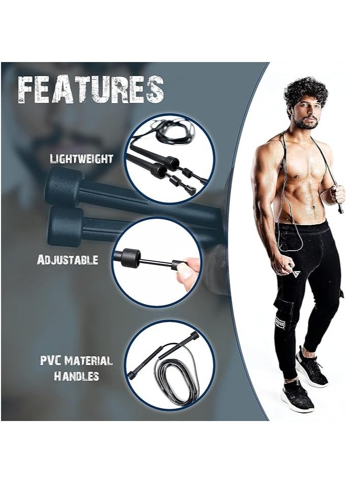 SportQ SportQ Lightweight Jump Rope for Fitness and Exercise - Adjustable Jump Ropes with Plastic Handles - Tangle Free for CrossFit, Gym, Cardio and Endurance Workout  - Image 4