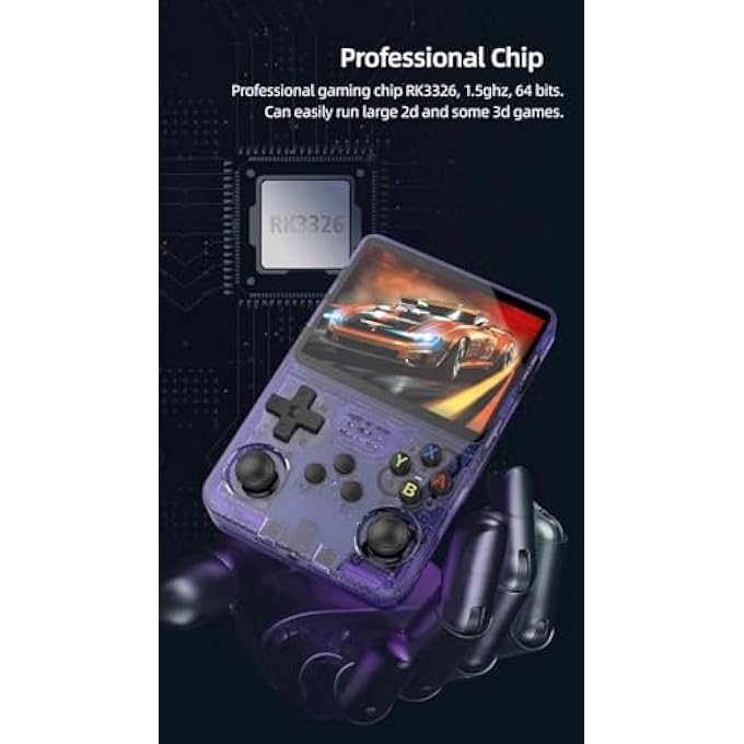 QUANTUMG - R36S RETRO HANDHELD GAME CONSOLE WITH 3.5 INCH IPS HD DISPLAY, LINUX SYSTEM, 1000 INBUILT GAMES, 64GB GAME CARD  COMPACT POCKET VIDEO GAME (WHITE) - Image 3