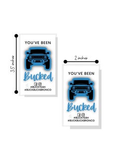 Lashicorn You’Ve Been Bucked Hang Tag With Velocity Blue Bronco Buck Buck Bronco 50 Pack 2 X 3.5 Inches Card Buck Yeah Bronco Tag Attach To Bronco Horse Figurine Buckbuckbronco Buckyeah  - Image 2