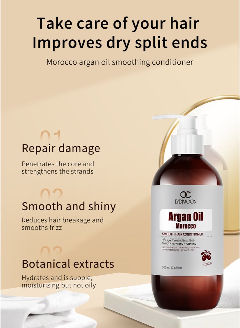 LYDIMOON Argan Oil Shampoo & Conditioner Set 500ml | Anti-Dandruff Oil Control Volumizing Hair Care - Image 5