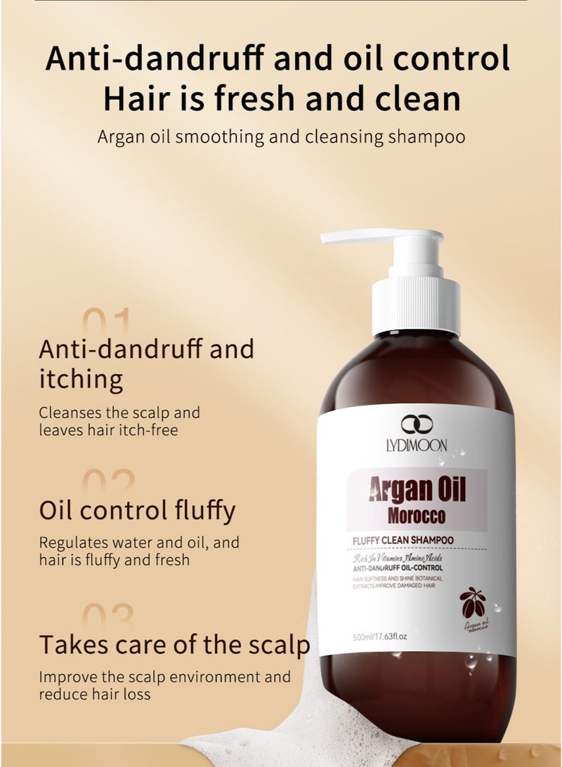 LYDIMOON Argan Oil Shampoo & Conditioner Set 500ml | Anti-Dandruff Oil Control Volumizing Hair Care - Image 4