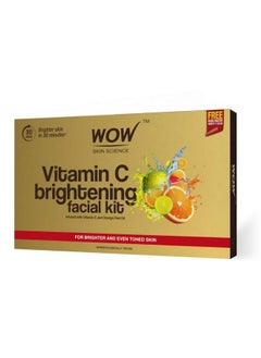 WOW Skin Science Vitamin C Brightening Facial Kit With Rose Water | For All Skin Types | 6 Easy Steps | For Brighter And Even Toned Skin |For Men & Women | Pack Of 7  - Image 1