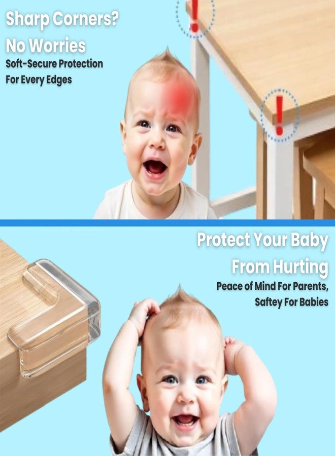 HETZON SALES Baby Corner Protector - Transparent Edge & Corner Guards for Baby Safety - Soft Furniture Cushions for Tables, Desks, Cabinets - (Pack of 10) (V - Shape Baby Safety Corner) - Image 5