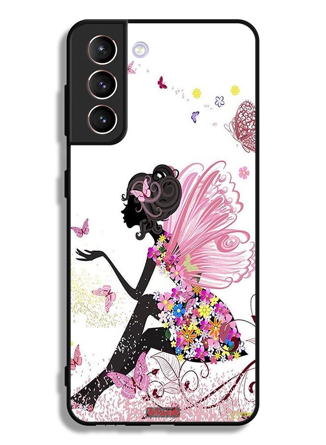 Tolwak Samsung Galaxy S21 5G Protective Case Cover Butterfly Girl Artwork - Image 3