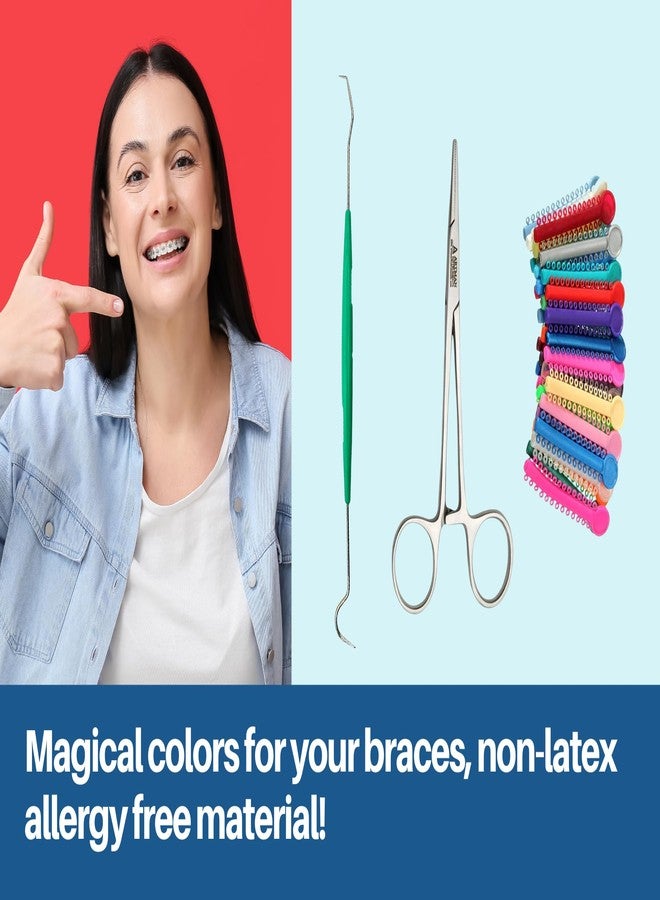 Artman Instruments Ligas para Brackets Ortodoncia Dental braces color changing kit orthodontic Dental Ligature Ties for Brackets Change Braces Color Easily DIY Braces Color Kit 1040pcs - Image 5