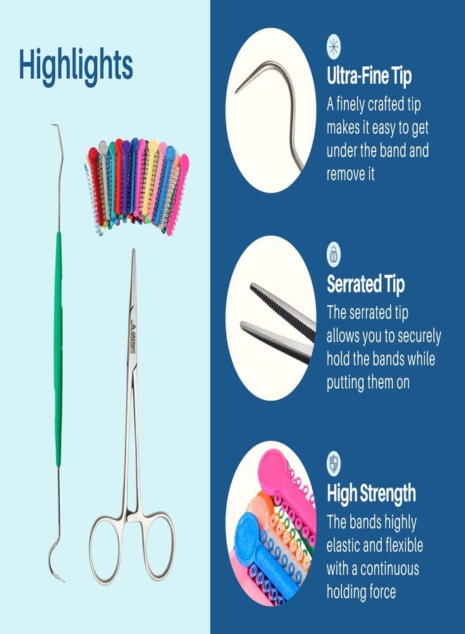 Artman Instruments Ligas para Brackets Ortodoncia Dental braces color changing kit orthodontic Dental Ligature Ties for Brackets Change Braces Color Easily DIY Braces Color Kit 1040pcs - Image 4