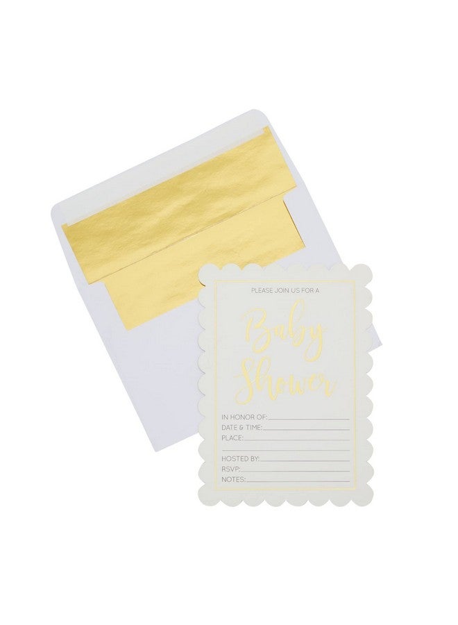 Best A7 Invitation Envelopes With Gold Lining For Wedding (White 5X7 In 50 Pack) - Image 5