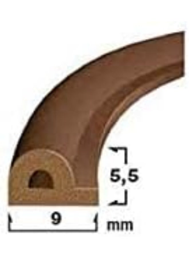 Beorol Self Adhesive Window And Door Sealing Tape P Profile Brown 6M - Epdm - Image 2