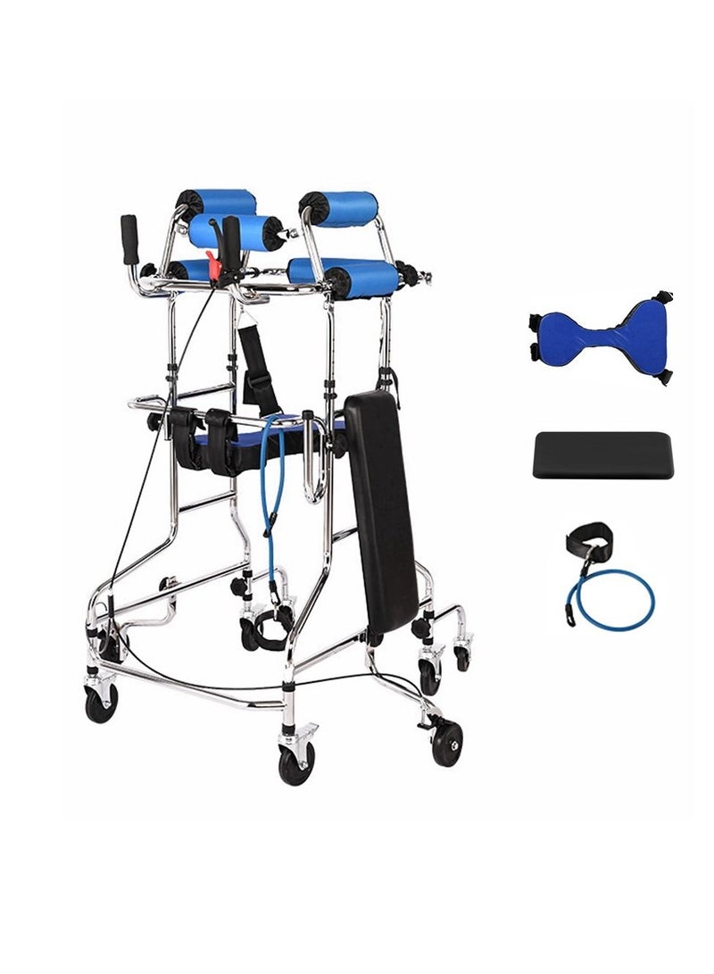 Cool Baby COOLBABY Walker For The Elderly.8-Wheel Walker. With Handbrake And Seat Cushion.Adjustable Height And Width. Anti-Rollover And Anti-Backflip. Lower Limb Auxiliary Training Walker - Image 1