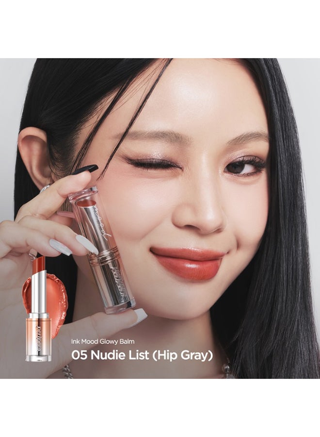 Peripera بلسم Ink Mood Glowy 005 Nudie List (Hip Grey) - Image 3
