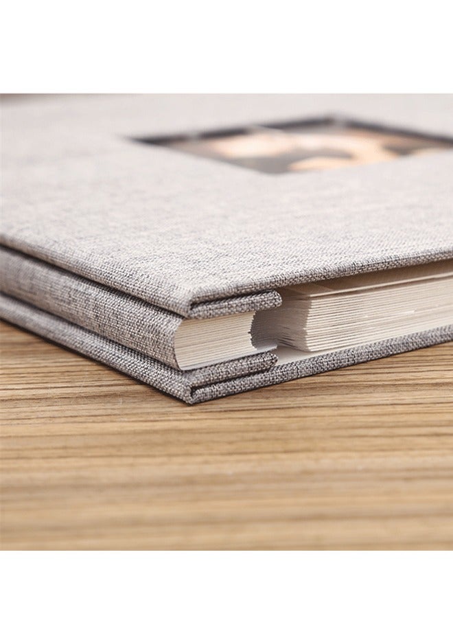 DUNISO ألبوم قصاصات يدوي، ألبوم قصاصات ذات صفحات لاصقة، ألبوم تذكاري مصنوع يدويًا، مناسب للتخرج والسفر وذكرى الزواج، 28 * 26.6 سم، رمادي، 20 صفحة - Image 5