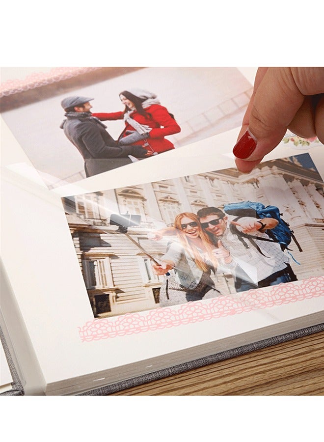 DUNISO ألبوم قصاصات يدوي، ألبوم قصاصات ذات صفحات لاصقة، ألبوم تذكاري مصنوع يدويًا، مناسب للتخرج والسفر وذكرى الزواج، 28 * 26.6 سم، رمادي، 20 صفحة - Image 4