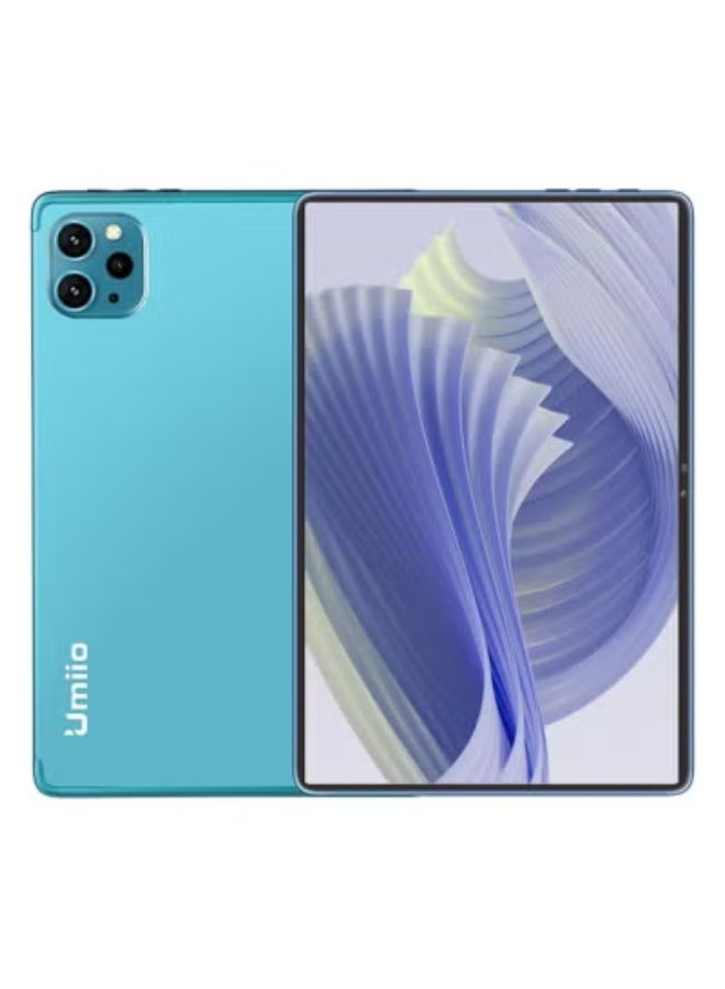 Umiio Smart Tablet PC 10.1" HD Display with 8GB RAM + 256GB ROM Storage, Dual SIM 5G & WiFi Connectivity, Front & Rear Cameras for Video Calls & Photography, Includes Premium Leather Cover, Wireless Keyboard & Mouse for Ultimate Productivity – Blue - Image 1