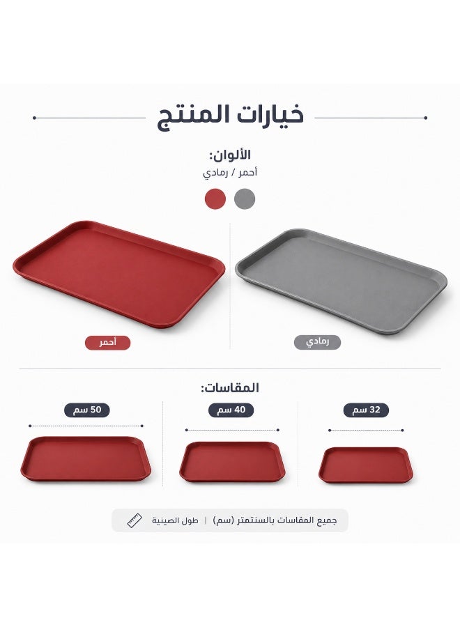 favilla Non-slip plastic serving tray, 53 x 37 cm, for restaurants, cafes, and kitchens – durable and easy to clean – Code 615 - Image 3