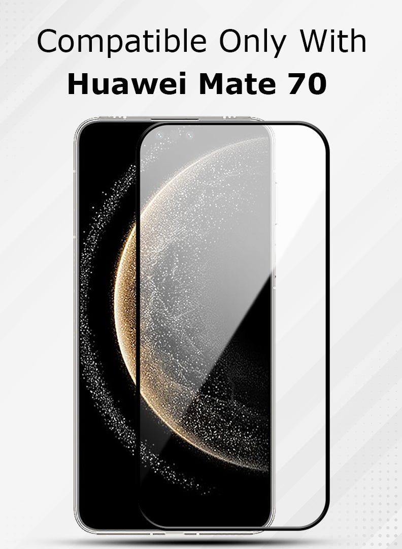 YJS Screen Protector For Huawei Mate 70 6.7 Inch 9H Hardness Tempered Glass Film, Bubble Free Easy Installation, Full Coverage, Anti Scratch And Touch Sensitive - Image 2