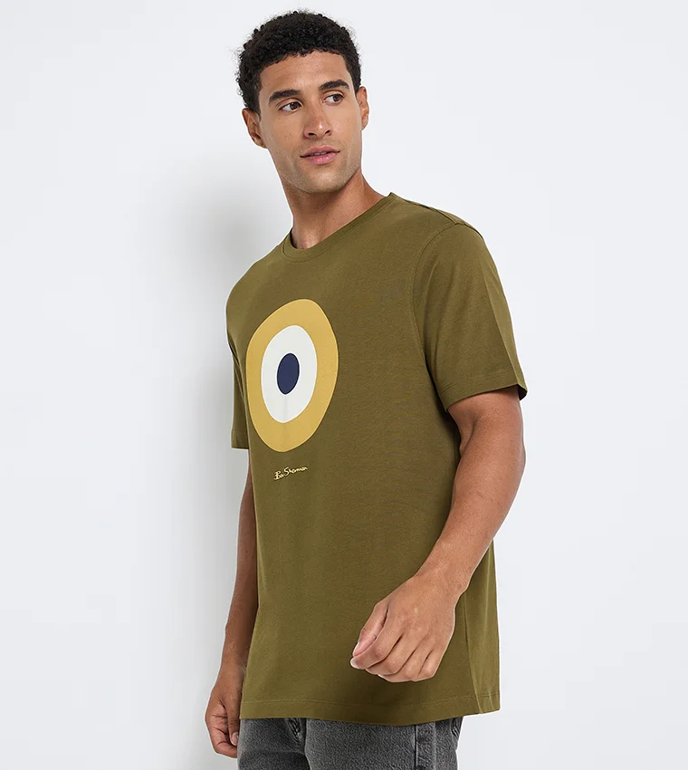 بين شيرمان Ben Sherman Men's Crew Neck Short Sleeve Printed T-Shirt