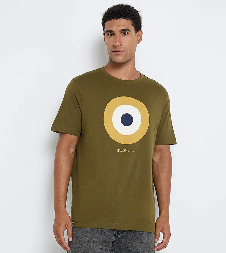 بين شيرمان Ben Sherman Men's Crew Neck Short Sleeve Printed T-Shirt